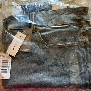 Lane Bryant NWT Tighter Tummy Straight petite high rise jeans, size 26